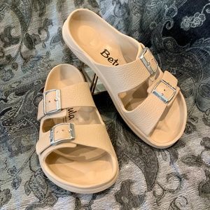 Birkenstock Rubber Beige Sandals